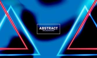 triangle abstract neon effect. digital technology tunnel, Futuristic technology abstract background. 3D rendering vector