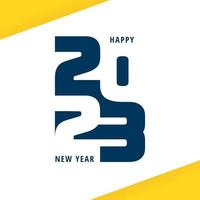 Modern 2023 Happy New Year Typography vector