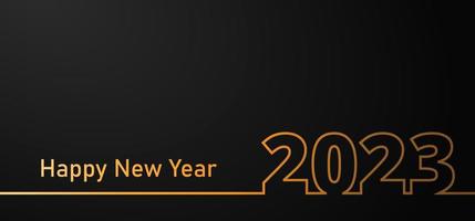 2023 Happy New Year banner template luxury vector