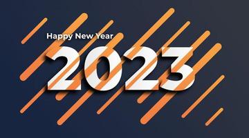 Abstract 2023 Happy New Year logo Text vector