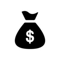 dollar sack and dollar icon vector