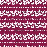 Butterfly silhouettes pattern. Seamless background with flying insects. Vector repeat illustration with different butterflies for summer and romantic designs, textile, fabric, wrapping paper