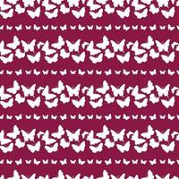 Butterfly silhouettes pattern. Seamless background with flying insects. Vector repeat illustration with different butterflies for summer and romantic designs, textile, fabric, wrapping paper