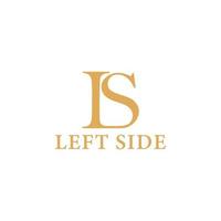Abstract initial letter LS or SL logo in gold color isolated in white background applied for restaurant logo also suitable for the brands or companies have initial name SL or LS. vector