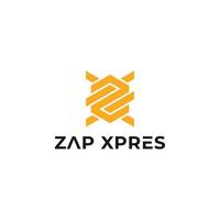 Abstract initial letter ZX or XZ logo in gold color isolated in white background applied for sales recruitment logo also suitable for the brands or companies have initial name XZ or ZX. vector