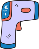 Hand Drawn infrared thermometer illustration png