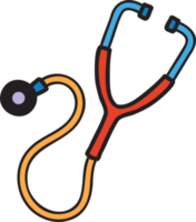 illustration de stéthoscope dessiné à la main png