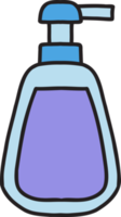 ilustração de garrafa de bomba de sabão desenhada à mão png