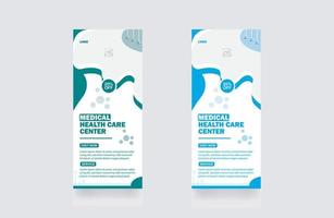 Rollup Banner design healthcare cover template vector