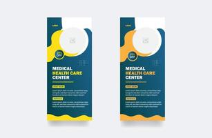 Rollup Banner Medical healthcare cover template vector