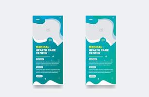 Rollup Banner Medical healthcare cover template hospital brochure background cover vector