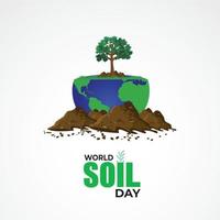 World Soil Day concept. Template for background, banner, card, poster. Vector illustration.