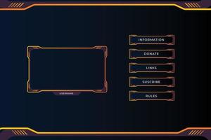 conjunto de paneles de juego de contracción modernos para plantilla de diseño de interfaz de usuario vector