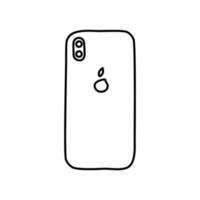 Back phone organic handdrawn line art element vector