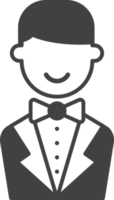 illustration de costume de marié dans un style minimal png