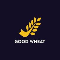 logotipo de diseño abstracto de buen trigo vector
