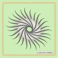 ilusión espiritual sudarshan chakra svg vector