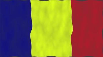 Romania Nation Flag. Seamless looping waving animation. video