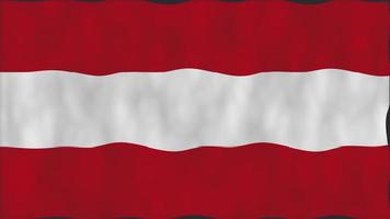 Austria Nation Flag. Seamless looping waving animation. video