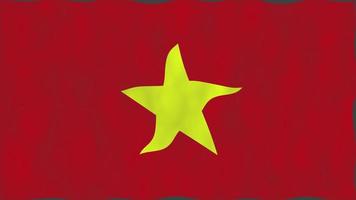 Vietnam Nation Flag. Seamless looping waving animation. video