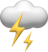 icono de tormenta 3d. elemento meteorológico 3d png