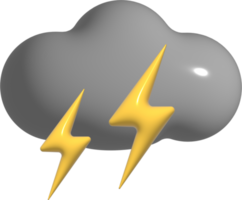 3D Storm icon. 3d weather element png