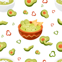 Seamless pattern with Mexican cuisine. png