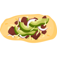 Cooking food. Mexican  taco png