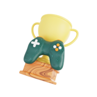 3D-Gamecontroller mit schwimmendem Element und Champion-Cup png