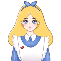 flicka profil tecknad serie klotter söt anime färg sida söt illustration teckning ClipArt karaktär chibi manga serier png