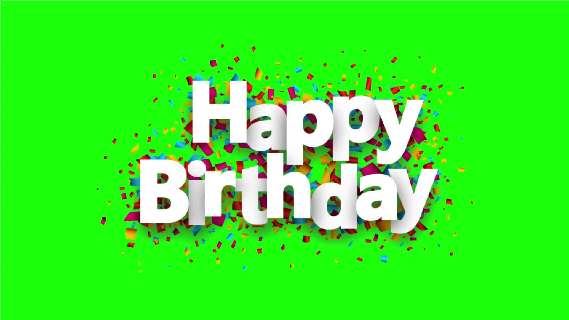 Happy Birthday Green Screen Stock Video Footage for Free Download