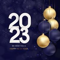 Merry Christmas and Happy New Year Greeting Card vector