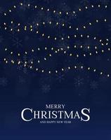 Merry Christmas and Happy New Year Greeting Card vector