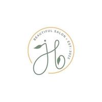 Initial Letter J B  logo design template vector