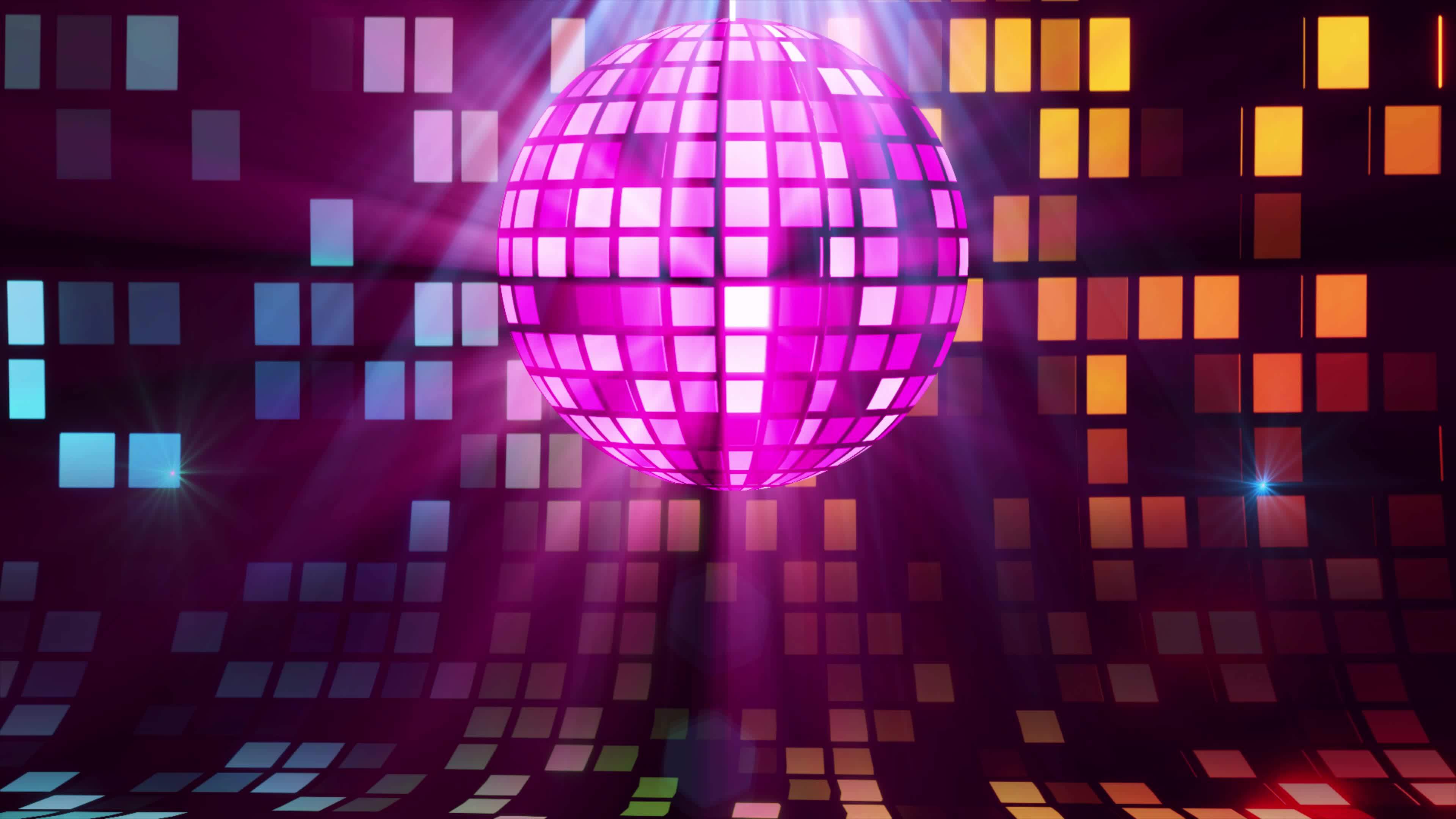 Glowing Disco Ball Moving Dancing And Party Background, Disco Ball  Background, Loop Animation Of Disco Ball Rotate. Vj Loop Night Party  Animation. Music Disco Background, Disco Ball Background 15281110 Stock  Video at