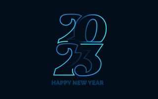 2023 New year Typography Design vector