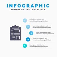 Report Record Health Healthcare Infographics Presentation Template 5 Steps Presentation vector