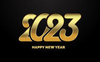 2023 New year Typography Design vector