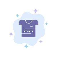 Shirt Tshirt Cloth Uniform Blue Icon on Abstract Cloud Background vector