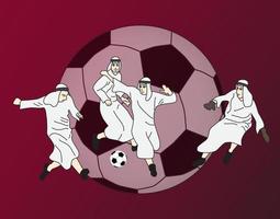 qatar fútbol 2022 ilustración vector