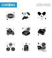 Simple Set of Covid19 Protection Blue 25 icon pack icon included virus pandemic washing corona open capsule viral coronavirus 2019nov disease Vector Design Elements