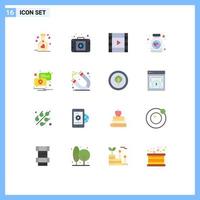 16 Creative Icons Modern Signs and Symbols of placeholder notification media location heart Editable Pack of Creative Vector Design Elements