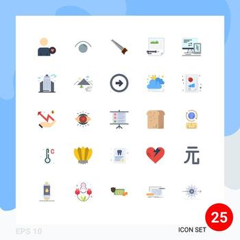 25 Creative Icons Modern Signs and Symbols of computer document hand paper edit Editable Vector Design Elements