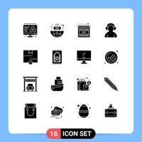 16 Creative Icons Modern Signs and Symbols of package delivered video approve man Editable Vector Design Elements