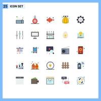 25 Universal Flat Colors Set for Web and Mobile Applications options configuration fish cog pot Editable Vector Design Elements
