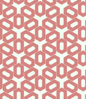 Geometric Hexagonal Seamless Pattern vector