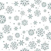 Simple seamless Christmas pattern with snowflakes vector