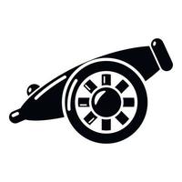 Artillery cannon icon, simple style. vector