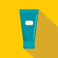 Blue cosmetic tube of cream or gel icon flat style vector