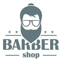 Barber shop logo, simple style vector